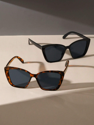 2 pièces de lunettes de soleil pour femmes avec monture œil de chat, vintage et bohème, pour la vie quotidienne, la plage, et les voyages