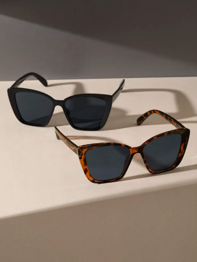 2 pièces de lunettes de soleil pour femmes avec monture œil de chat, vintage et bohème, pour la vie quotidienne, la plage, et les voyages