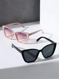 2 pièces de lunettes de soleil pour femmes, style coréen délicat œil de chat, mode douce, pour festivals de musique, photographie de rue, soirées à la plage et vacances