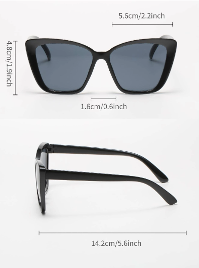 Ensemble de 2 pièces de lunettes de mode pour femmes en plastique, forme œil de chat