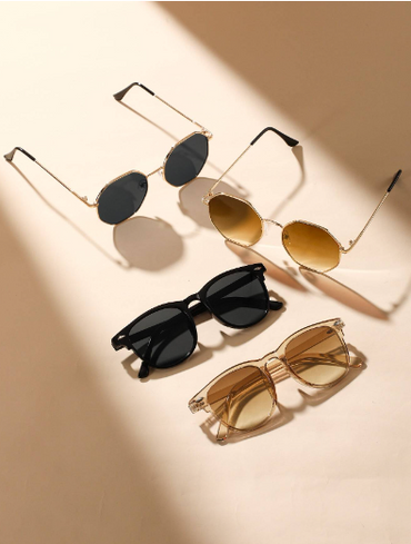 4 paires de lunettes de mode, idéales pour l'été ou la vie quotidienne, voyages en extérieur