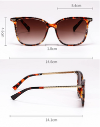 Lunettes de soleil tendance avec monture écaille de tortue, lunettes de soleil bohèmes, lunettes de soleil pour la plage et l'école