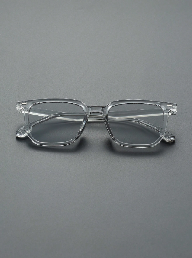 1 pièce de lunettes de mode pour hommes à monture carrée, verres gris, pour la vie quotidienne, la conduite et les accessoires de photos de rue