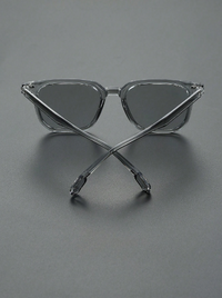 1 pièce de lunettes de mode pour hommes à monture carrée, verres gris, pour la vie quotidienne, la conduite et les accessoires de photos de rue