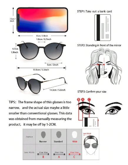 Lunettes de soleil mode avec verres ombrés noirs, protection UV, adaptées à la vie quotidienne ou aux voyages d'été