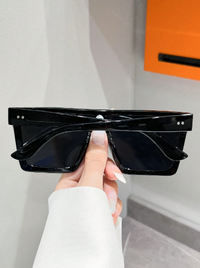 3 pièces Lunettes de mode à grand cadre carré en plastique